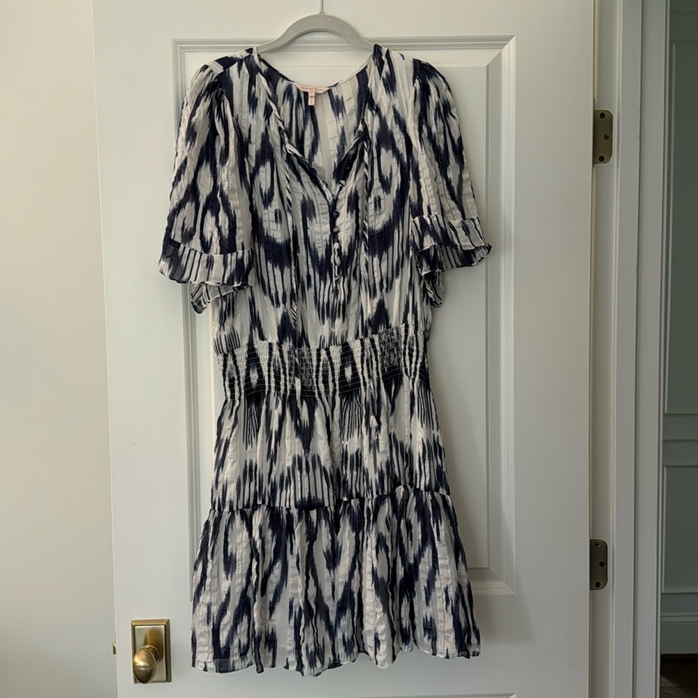 Rebecca Taylor Blue and White Mini Dress
